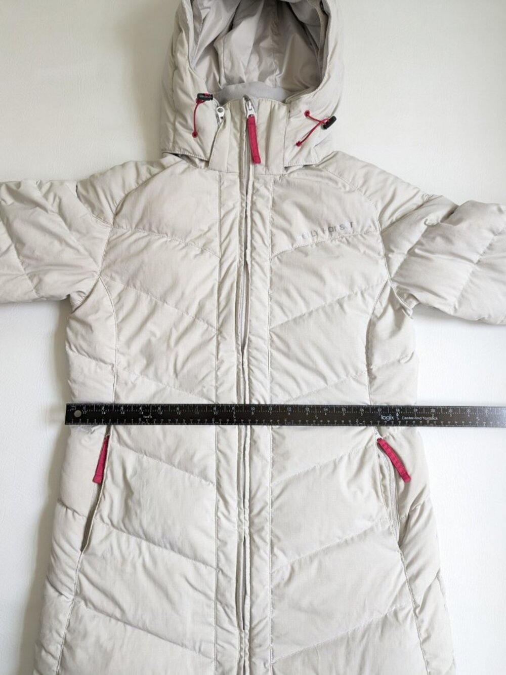 Helly Hansen Aden Down Parka Coat S/P Light Grey - Picture 8 of 16